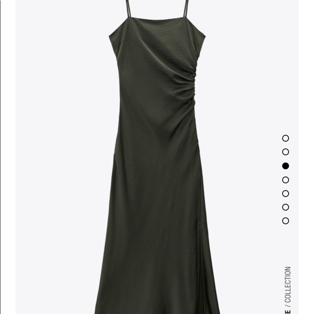 Zara dark green midi dress size XS!